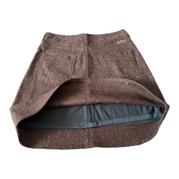 Woolrich Womens Woodlyn Mini Skirt Size 4 Dark Brown Wool Blend Pockets - Picture 8 of 9